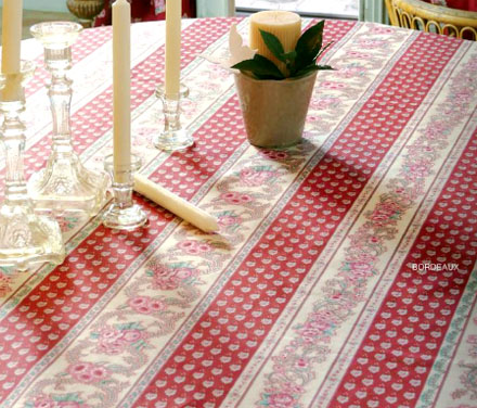 French coated tablecloth (Nais. bordeaux)